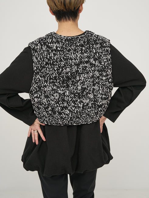 MIX HAND KNIT VEST /Y254-91117